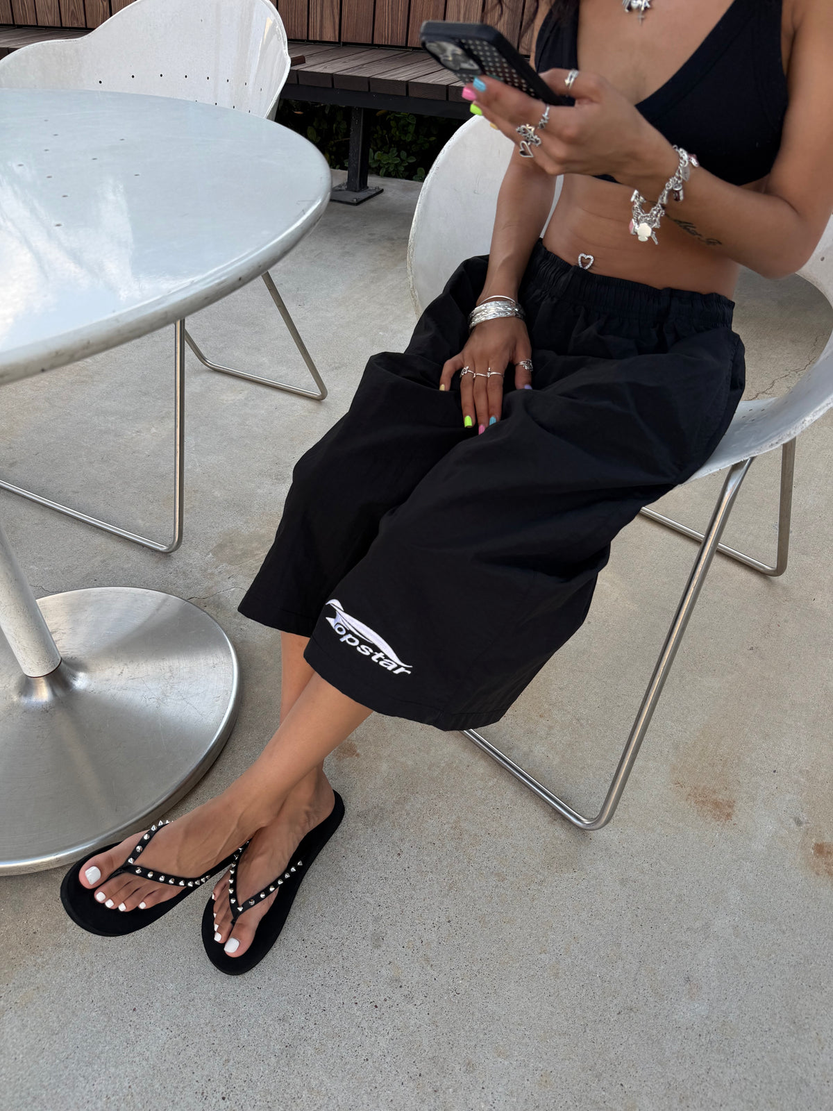 Windbreaker 3/4 Shorts Black